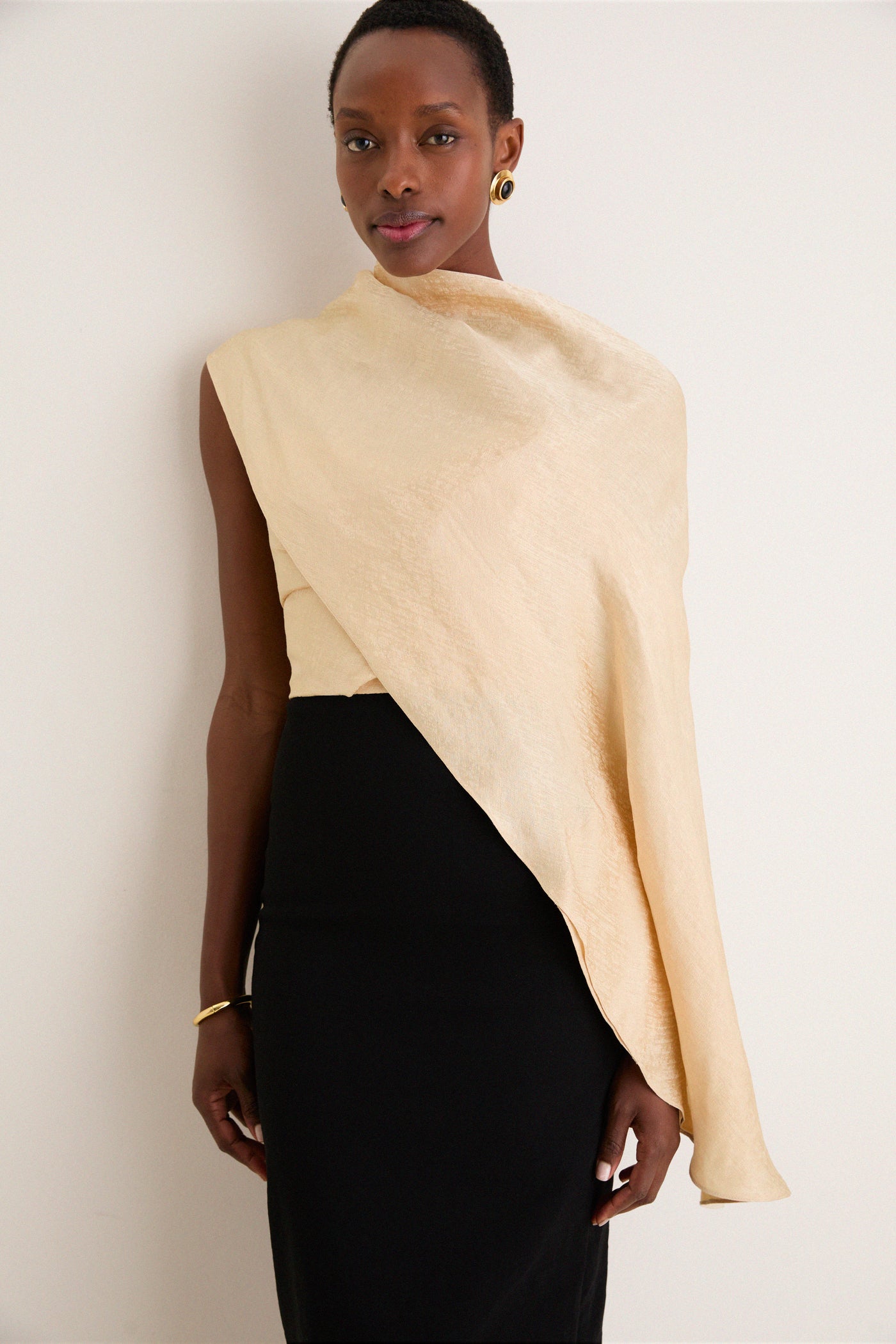 Buttercream Burbling Stream Scarf Dress