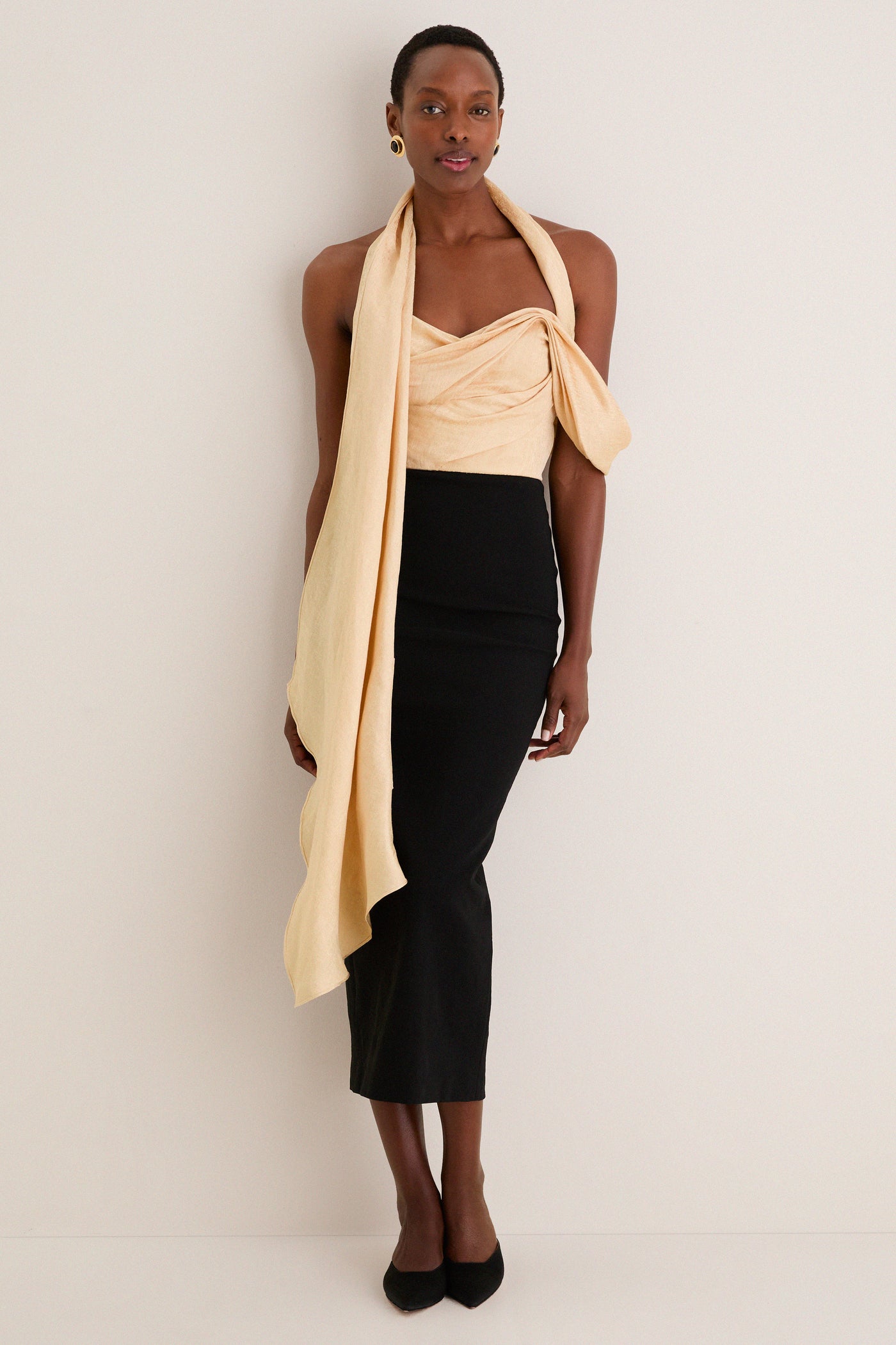 women dress with scarf Shawls and Wraps for Evening Dresses Satin Shawl Wraps for Extra Long W sleeveless cut and tie waist After Six Women's Scarf Detail