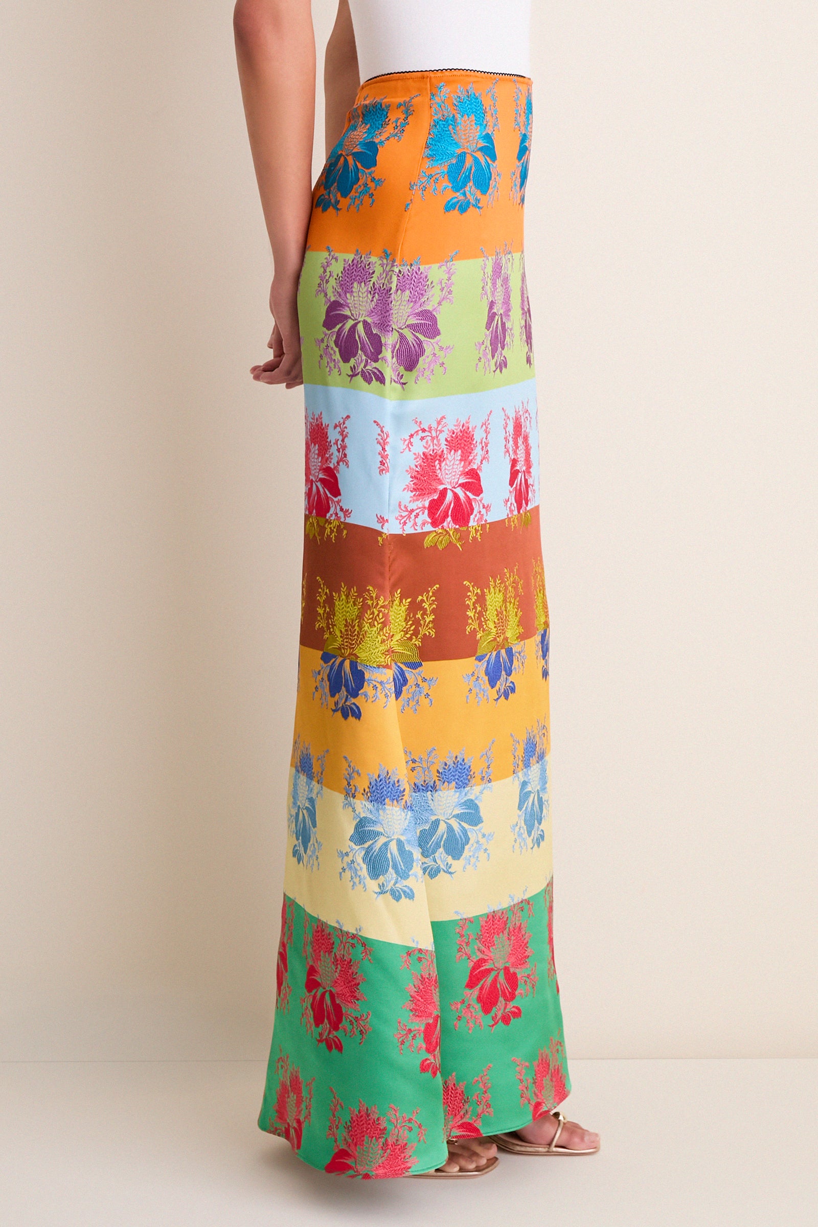 Rainbow Slippery When Wet Maxi Skirt