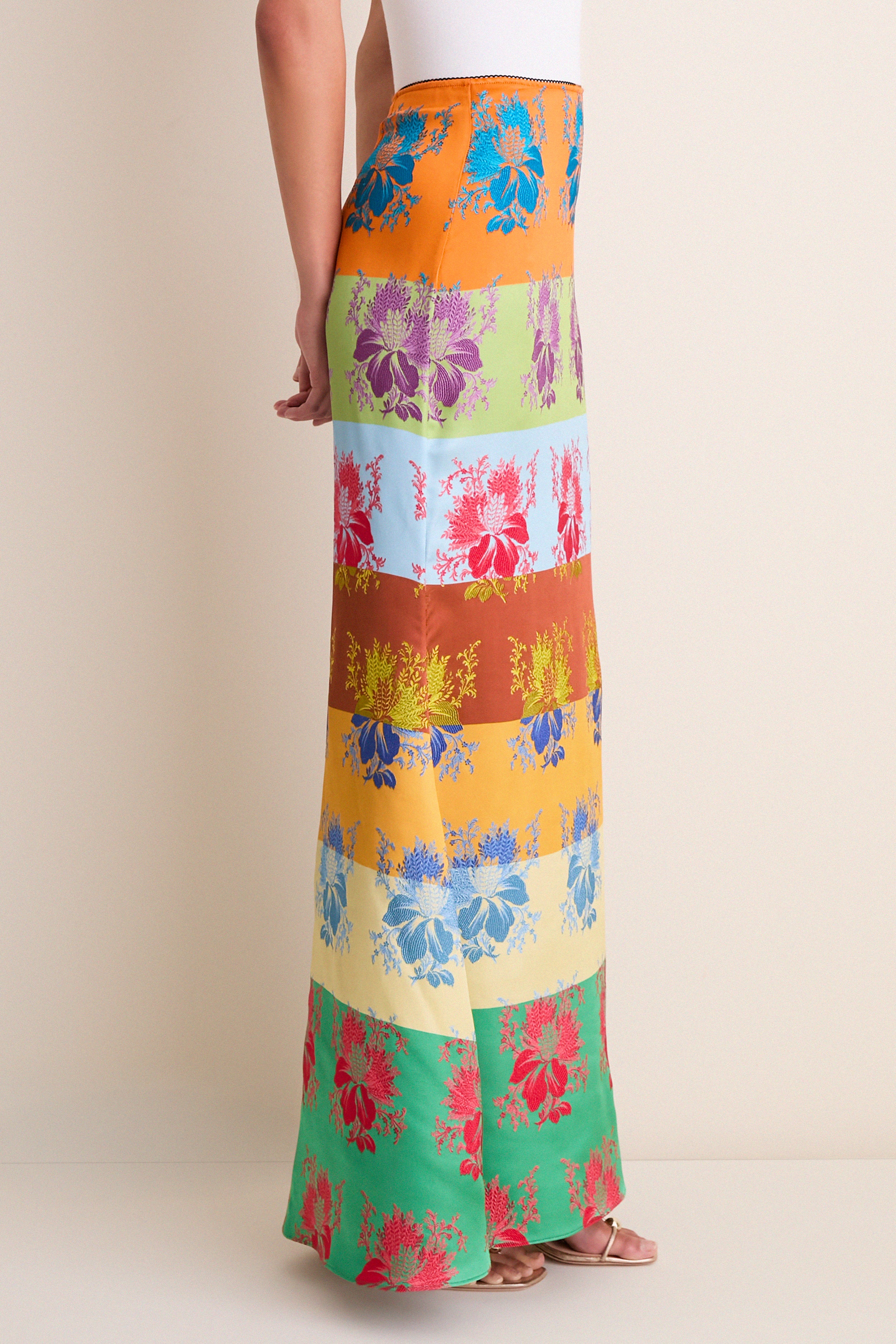 Rainbow Slippery When Wet Maxi Skirt