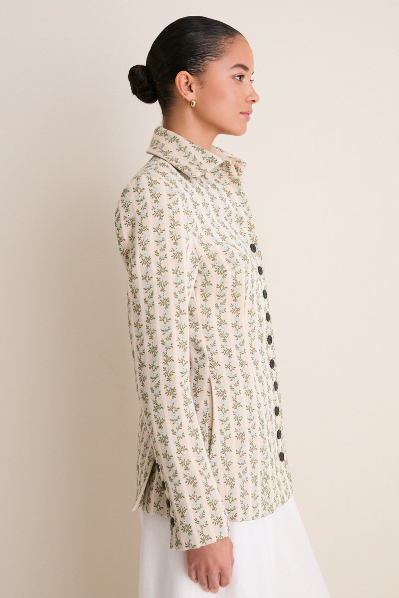 Cream Row Row Row Your Buttons Blazer