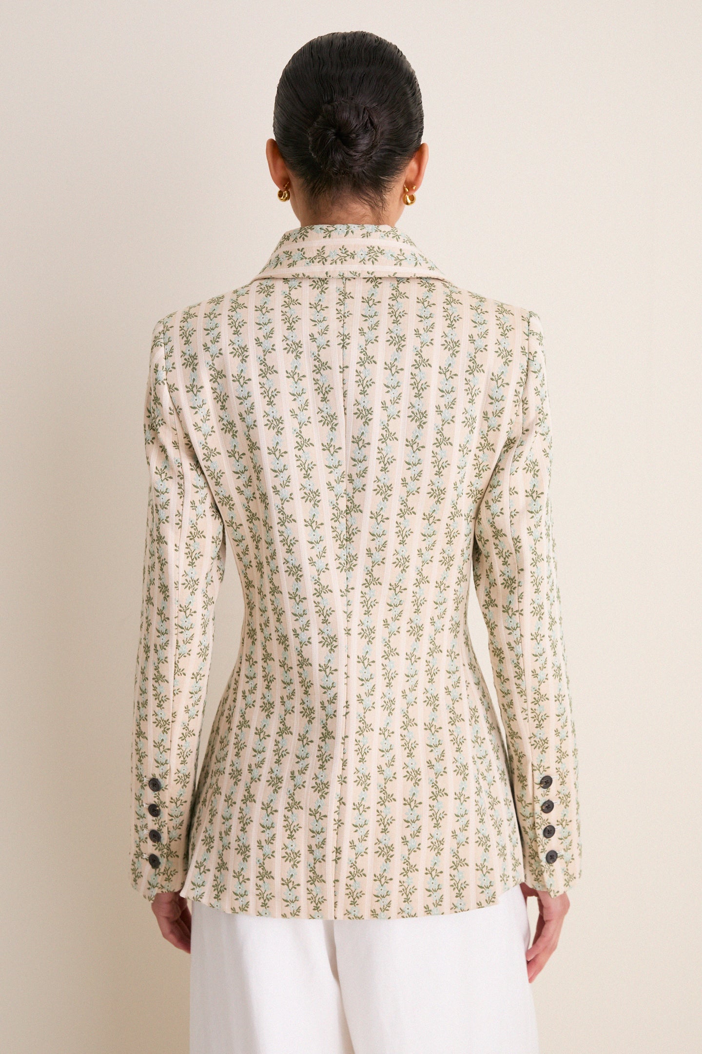 Cream Row Row Row Your Buttons Blazer