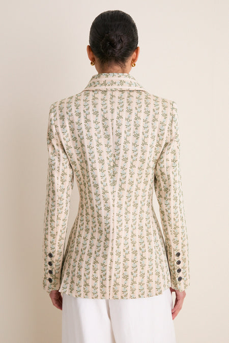 Cream Row Row Row Your Buttons Blazer