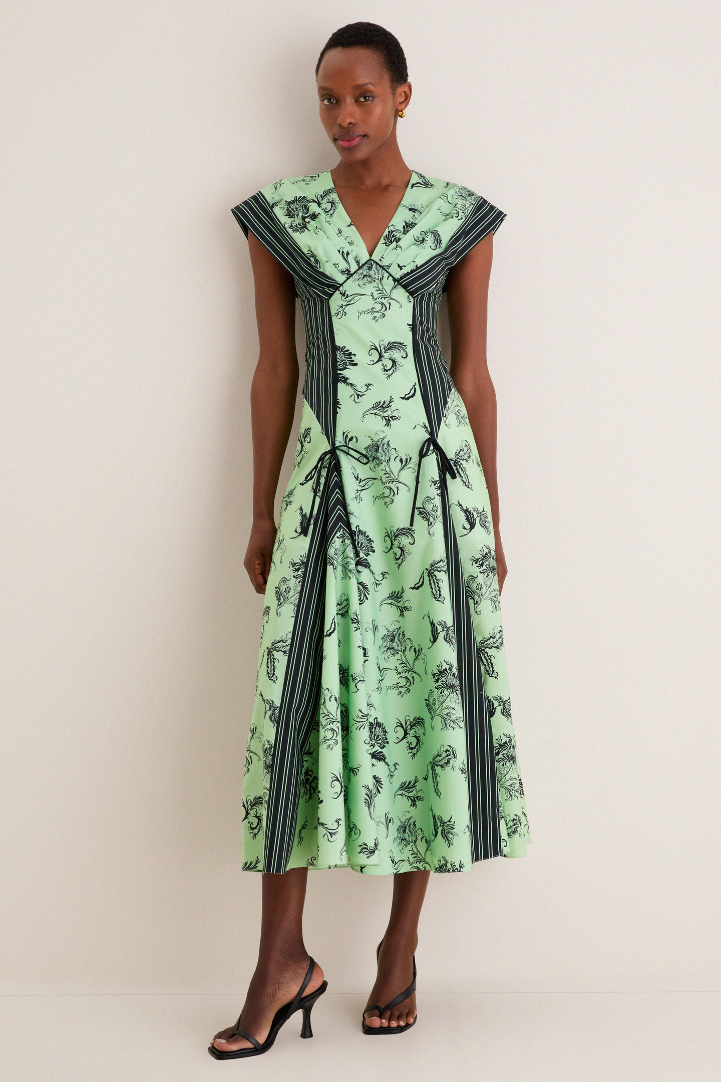 Sage Push Me to the Edge Midi Dress