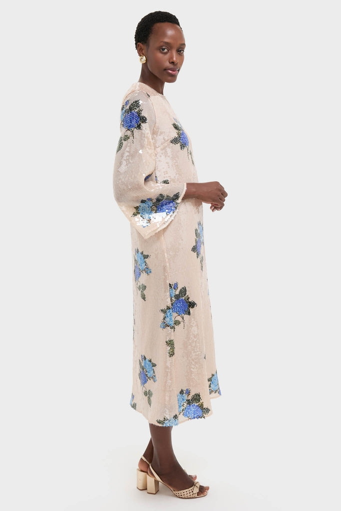 Rose Blue Seraphina Sequin Midi Dress