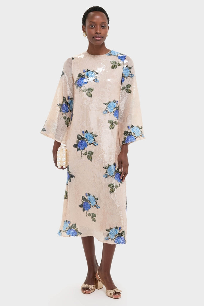 Rose Blue Seraphina Sequin Midi Dress