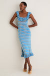 Ice Blue Viola Knit Maxi Dress