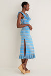 Ice Blue Viola Knit Maxi Dress