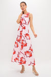 Lani Maxi Dress: A classic, high-end sleeveless dress with an effortless A-line silhouette, vibrant floral print, and flattering twist detail, perfect for fun outings.