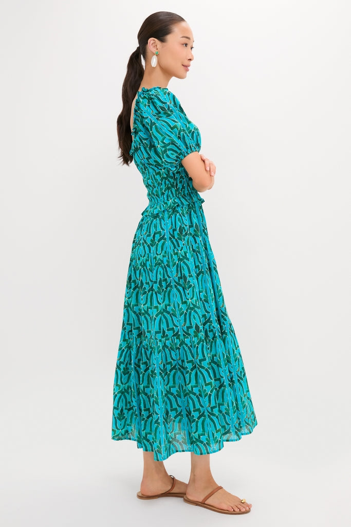 Green Soraya Percy Midi Dress | Ro's Garden Green Soraya Percy Midi Dress | Ro's Garden