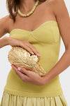 Gold Flora Clutch