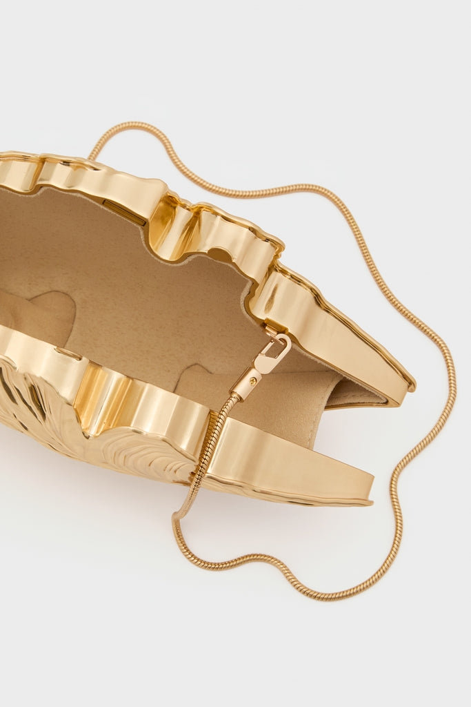Gold Flora Clutch