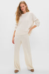 Ivory Cashmere Cable Knit Eloise Sweater