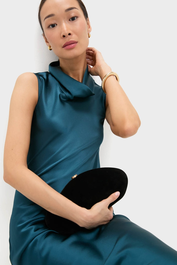 Pacific Barb Mock Neck Sleeveless Maxi Dress