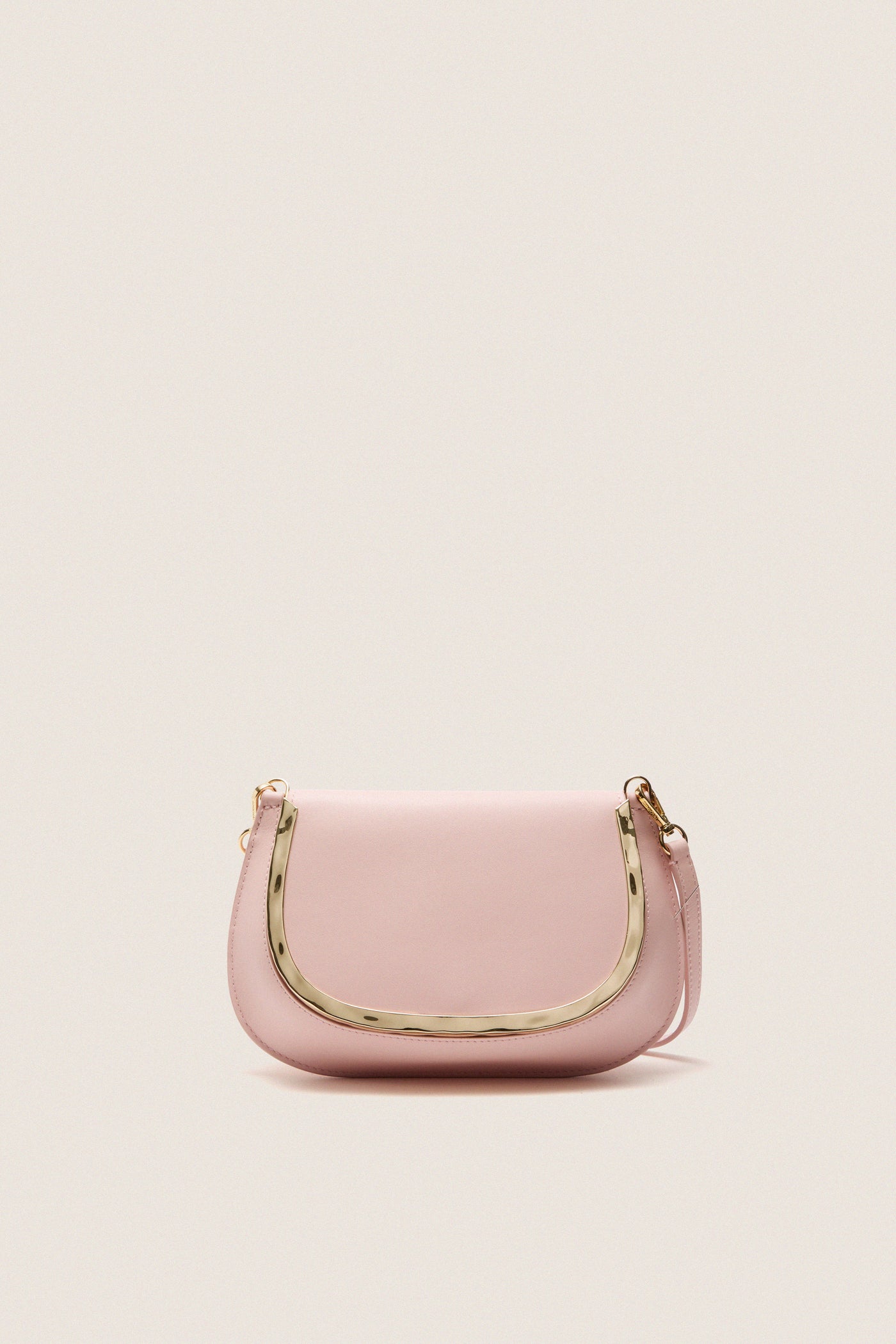 Pale Pink Logan Leather Crossbody