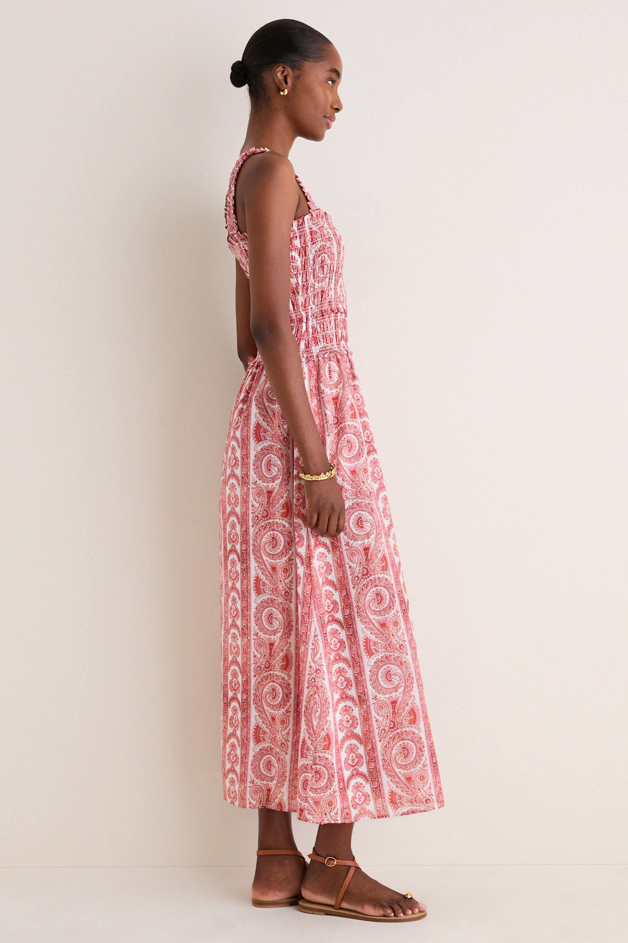 Coral Corsica Paisley Azalea Maxi Nap Dress | Hill House Home