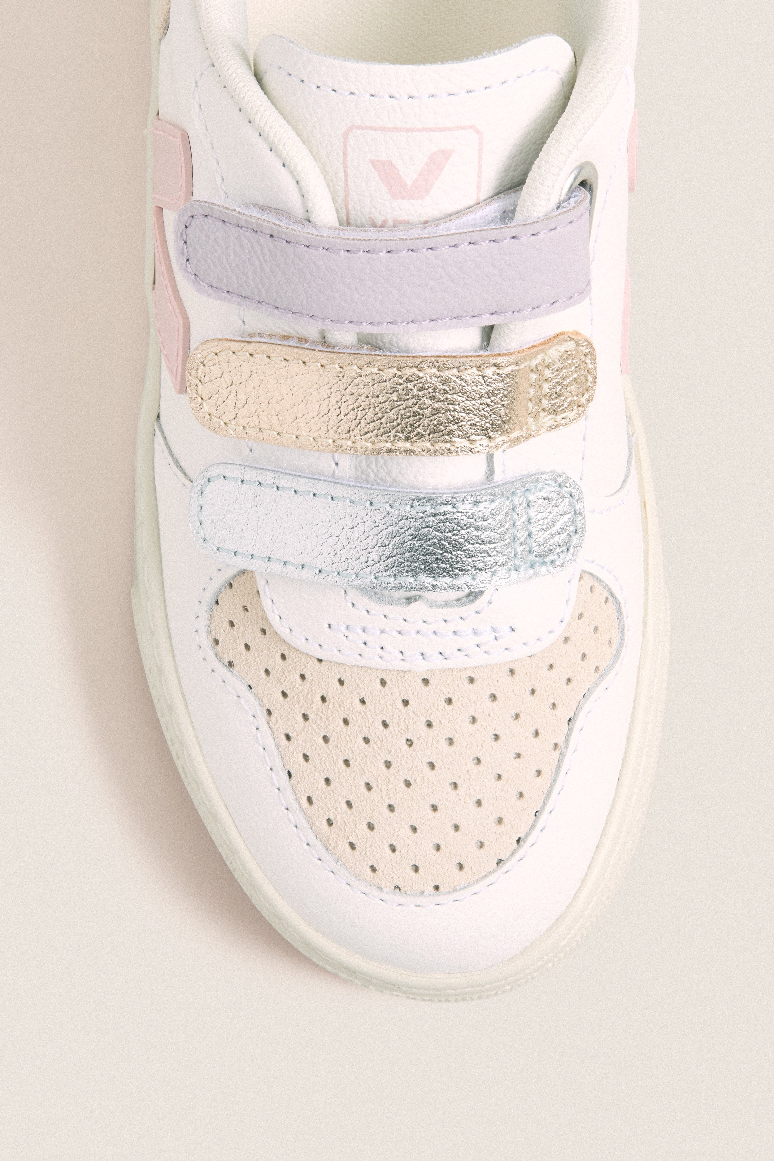 Kids White Petale Small V-10 Sneakers