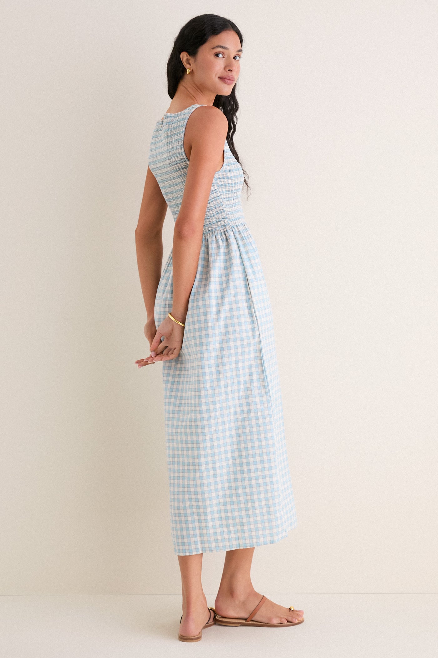 Blue and Red Gingham Cosima Nap Dress Blue and Red Gingham Cosima Nap Dress