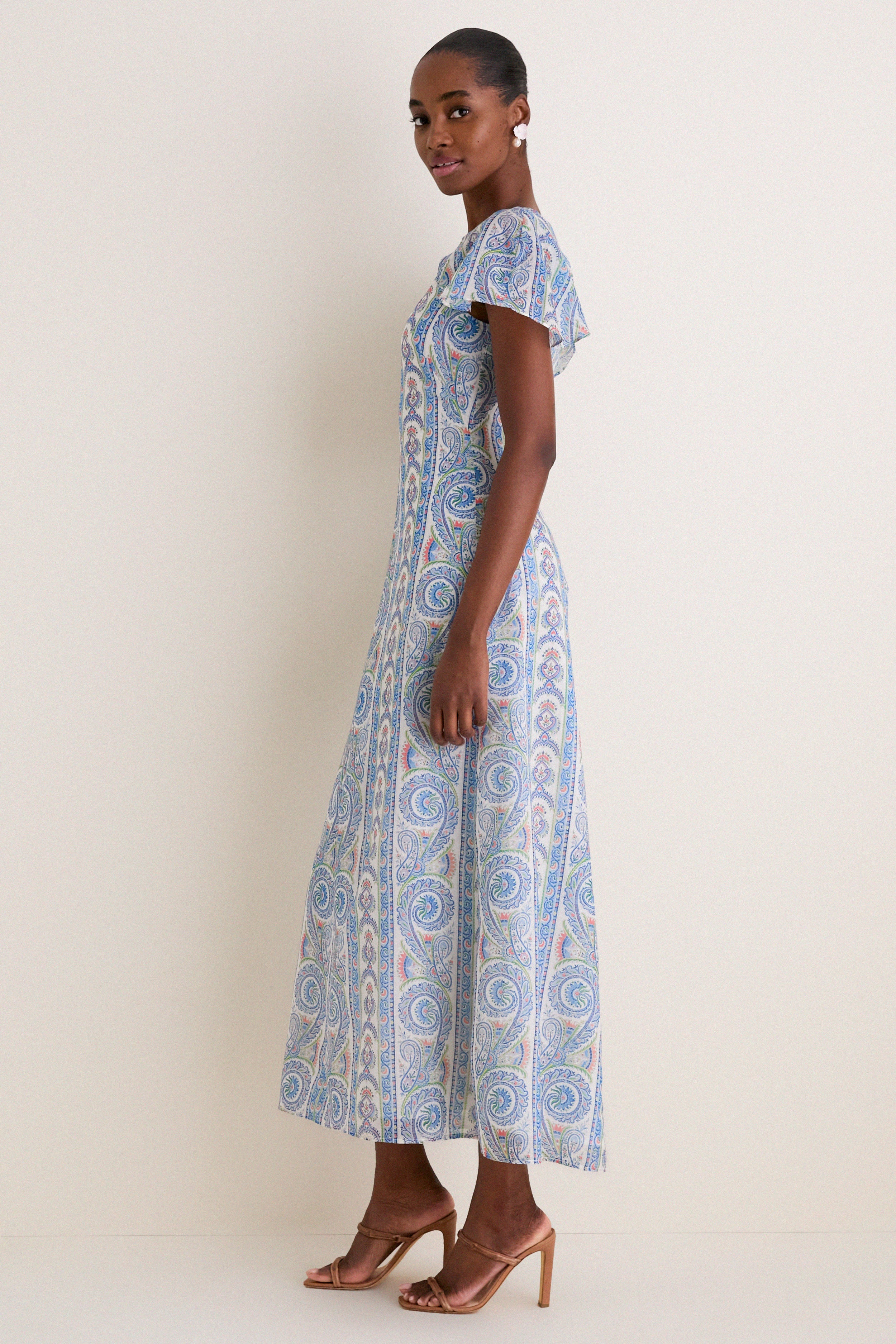 Blue Corsica Paisley Davina Dress | Hill House Home