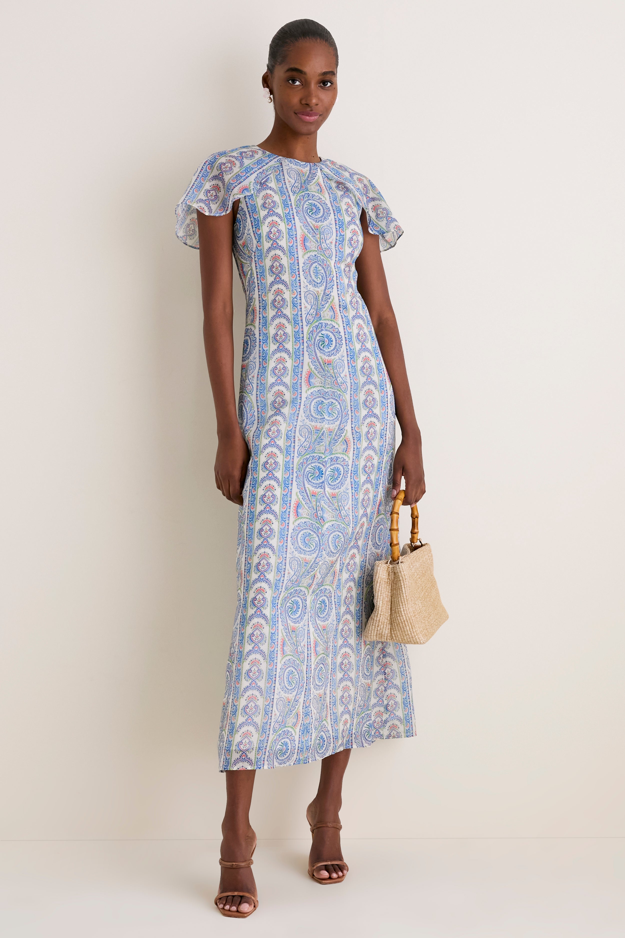 Blue Corsica Paisley Davina Dress | Hill House Home