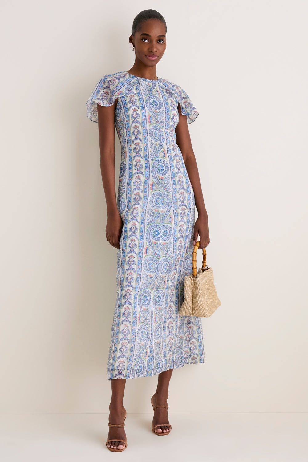 Blue Corsica Paisley Davina Dress | Hill House Home Blue Corsica Paisley Davina Dress | Hill House Home