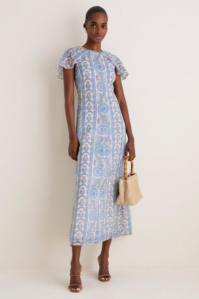 Blue Corsica Paisley Davina Dress | Hill House Home