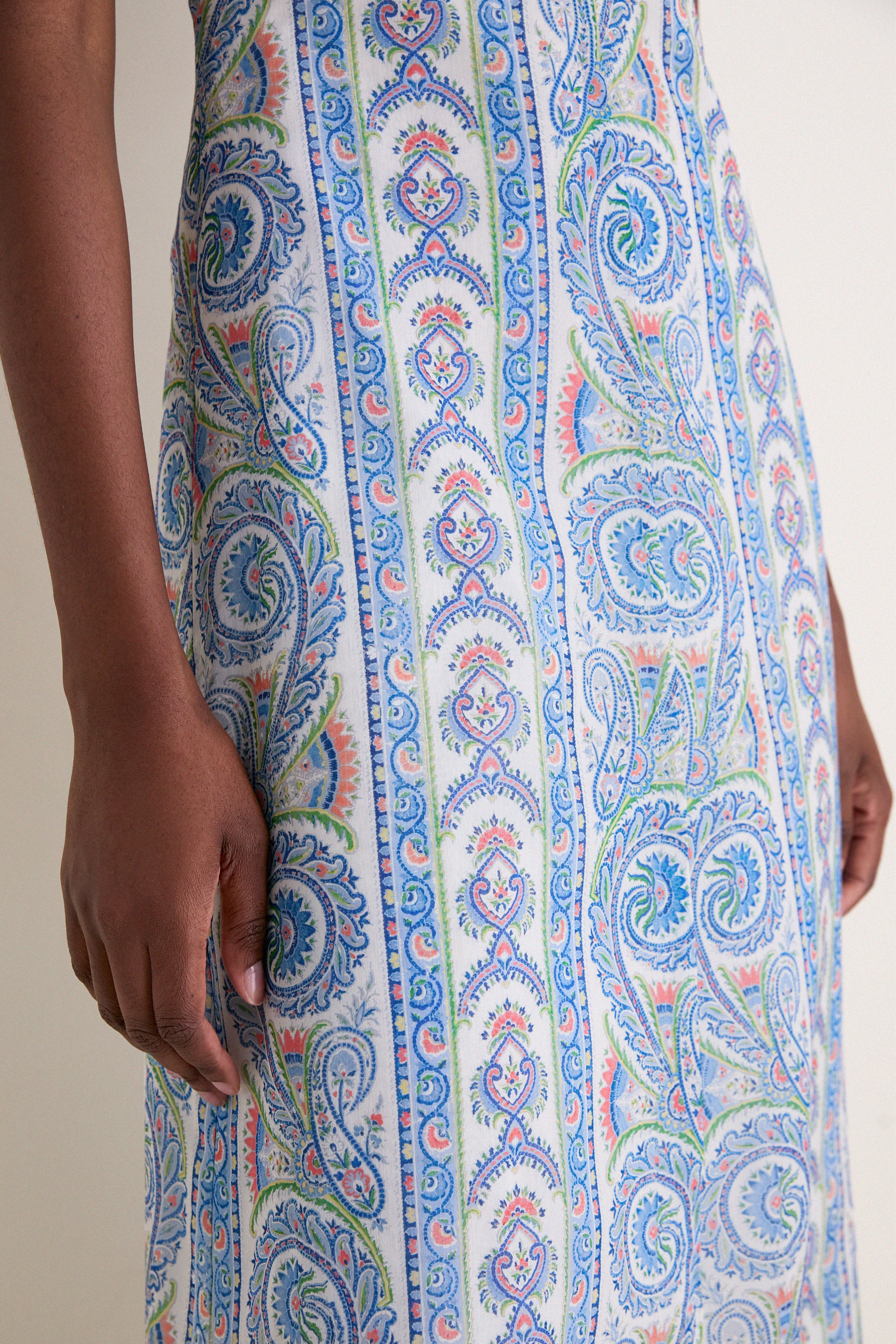 Blue Corsica Paisley Davina Dress | Hill House Home