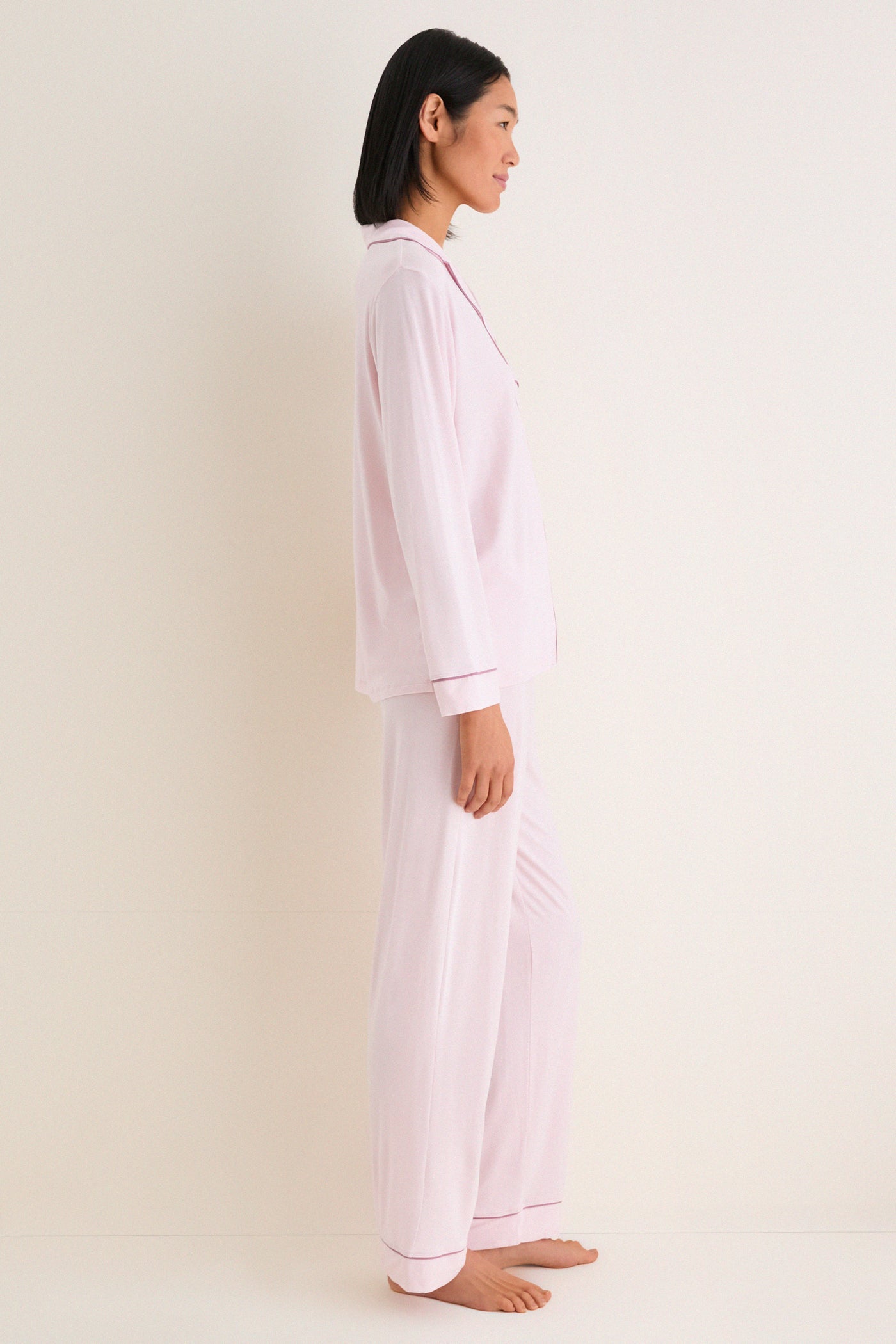 Pale Pink Gisele Long PJ Set