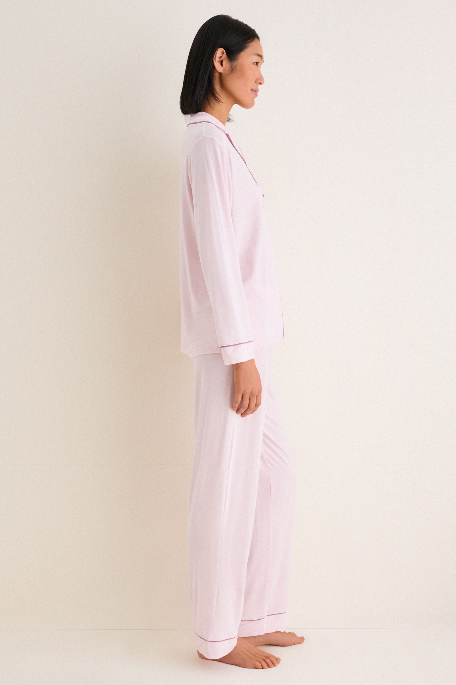 Pale Pink Gisele Long PJ Set