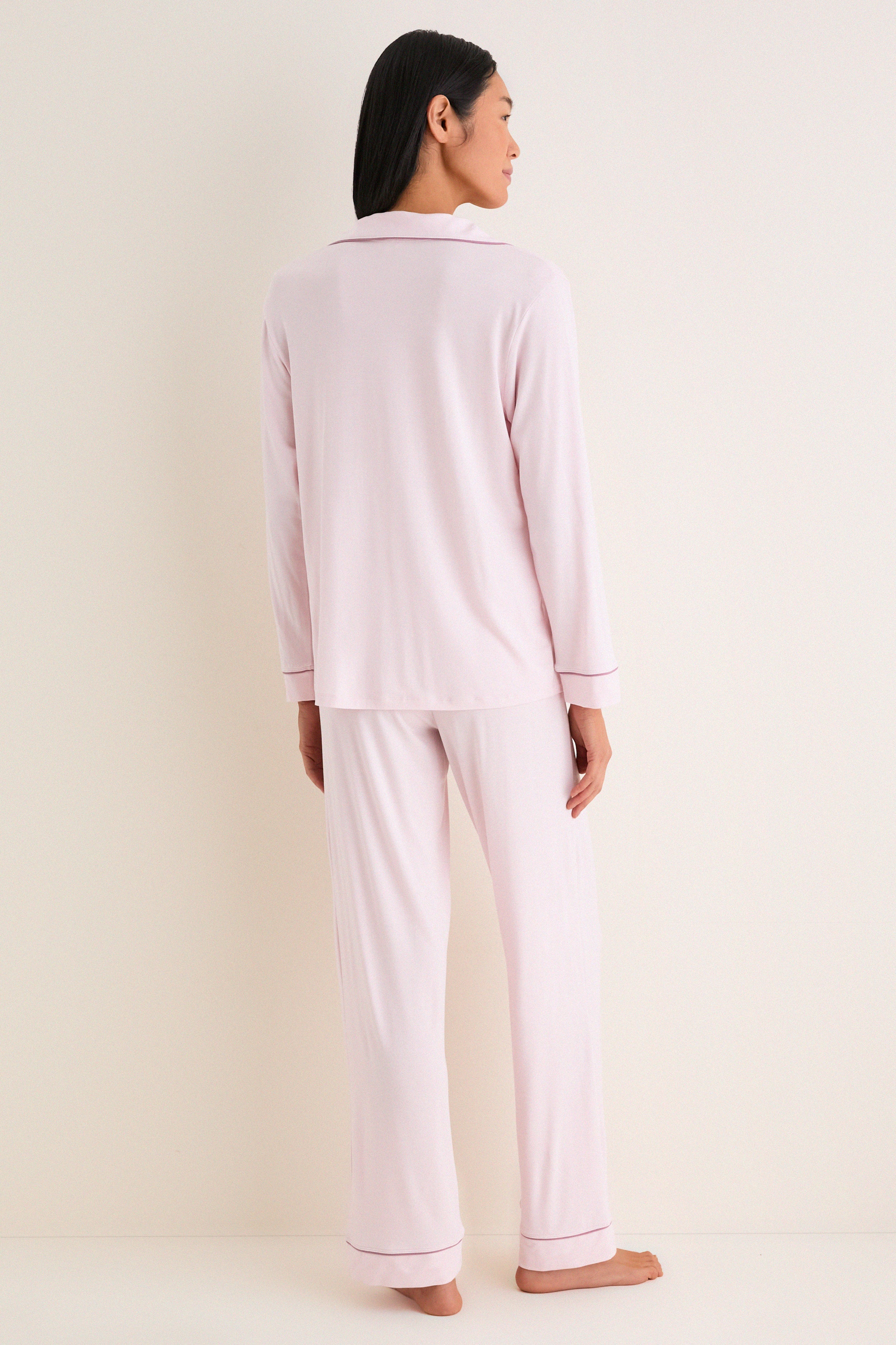 Pale Pink Gisele Long PJ Set