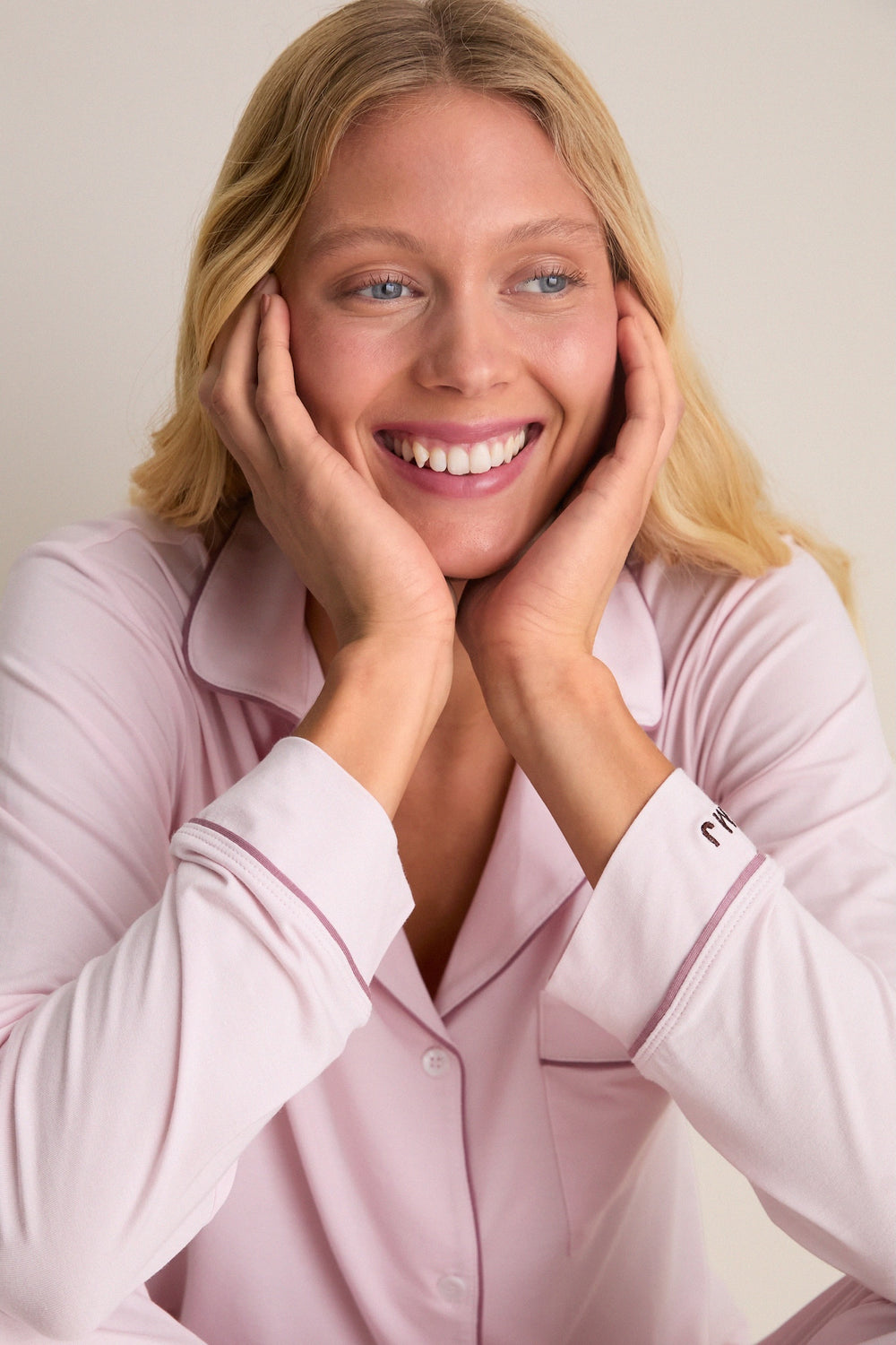 Pale Pink Gisele Long PJ Set