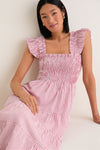 Red Ticking Stripe Ellie Nap Dress