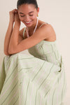 Green Jacquard Stripe Margot Dress