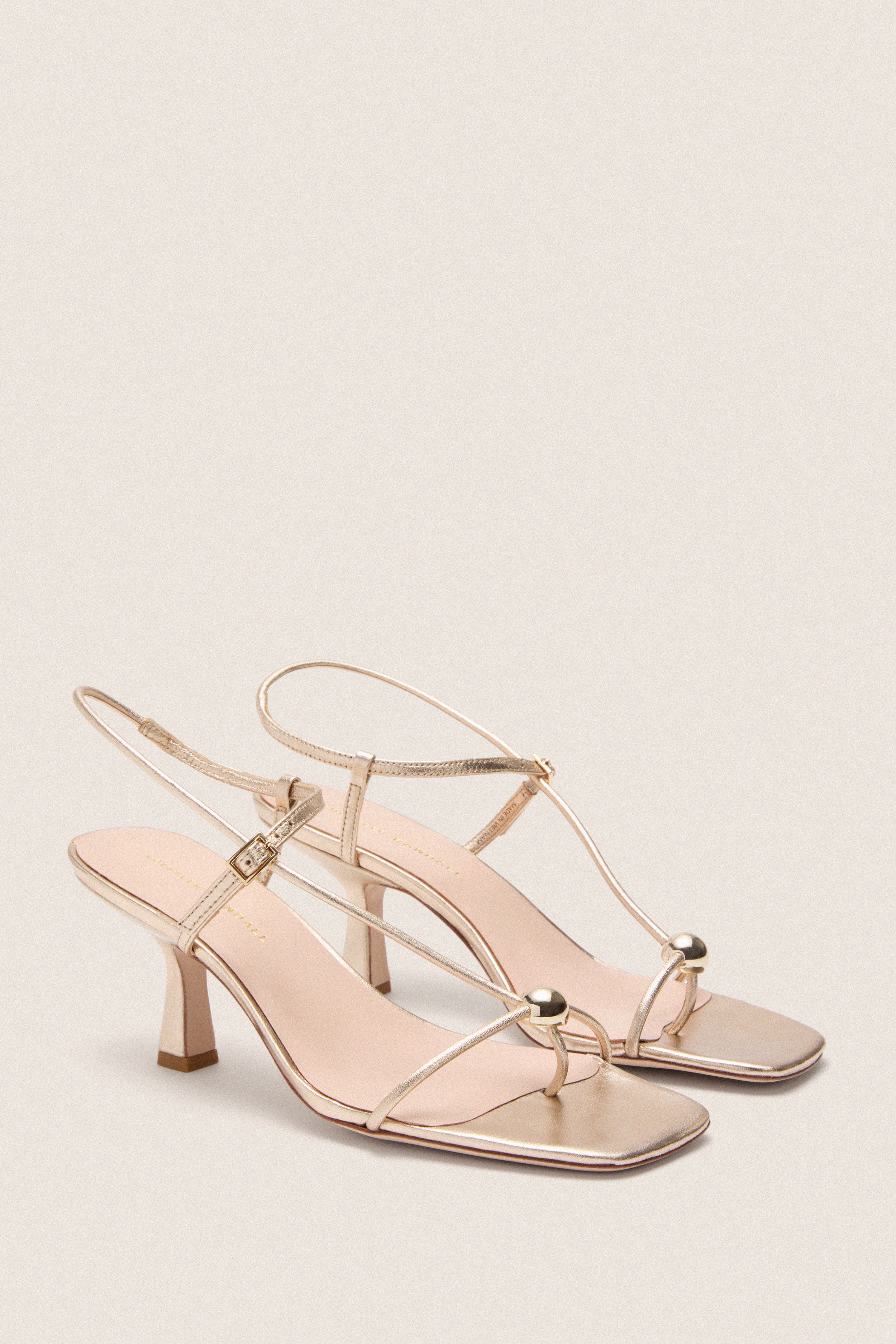 Champagne Metallic Triana Heels | Loeffler Randall