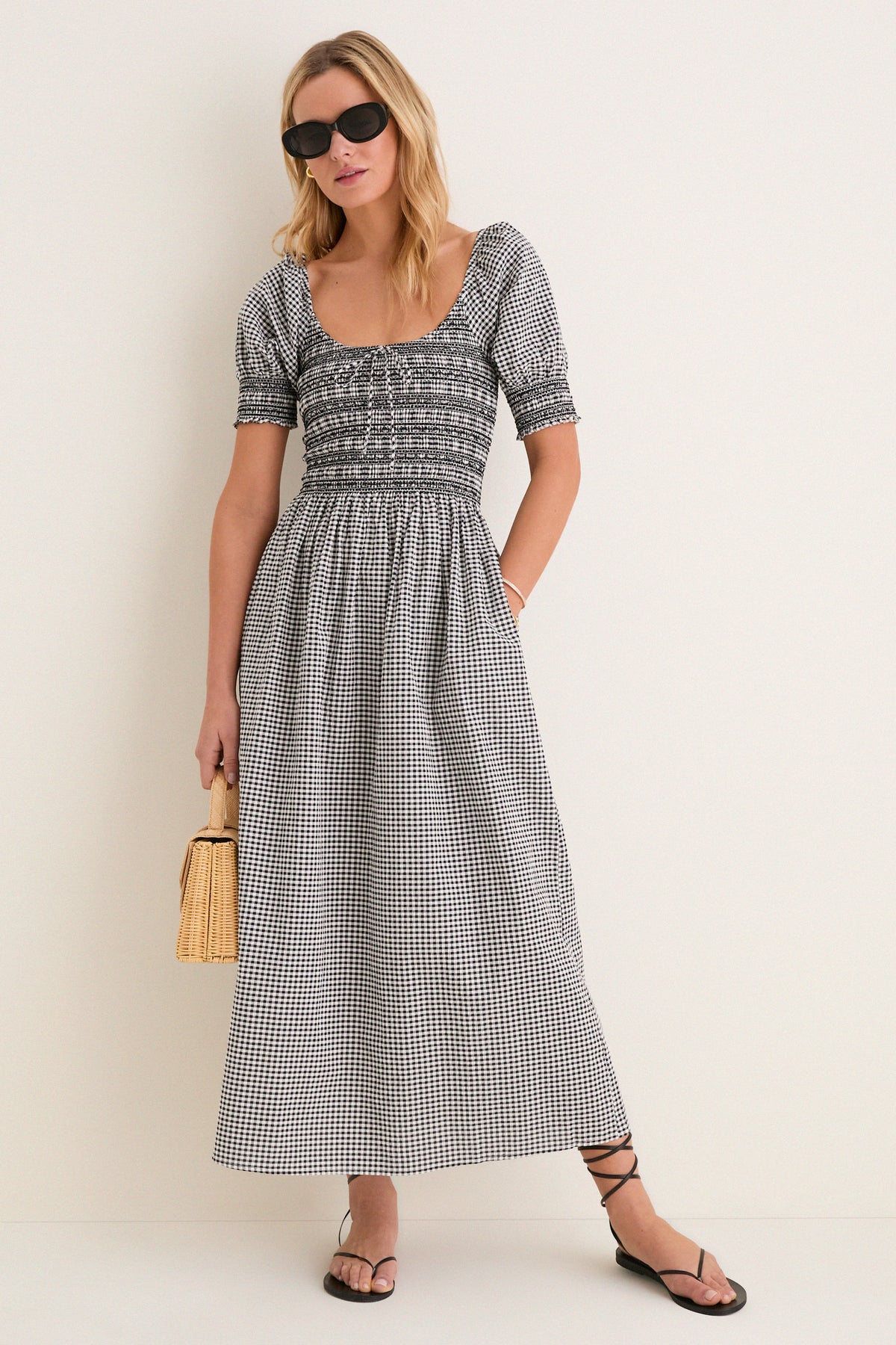 fall dress gingham Harvest Wishes Rust Orange Gingham Midi Dress Shop the Mint
