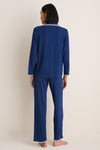 Navy Frida Long PJ Set