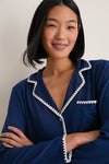 Navy Frida Long PJ Set