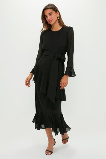 Black Chiffon Sasha Dress