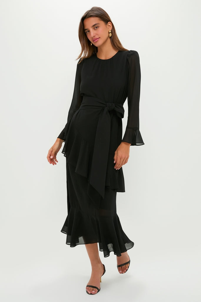 Black Chiffon Sasha Dress