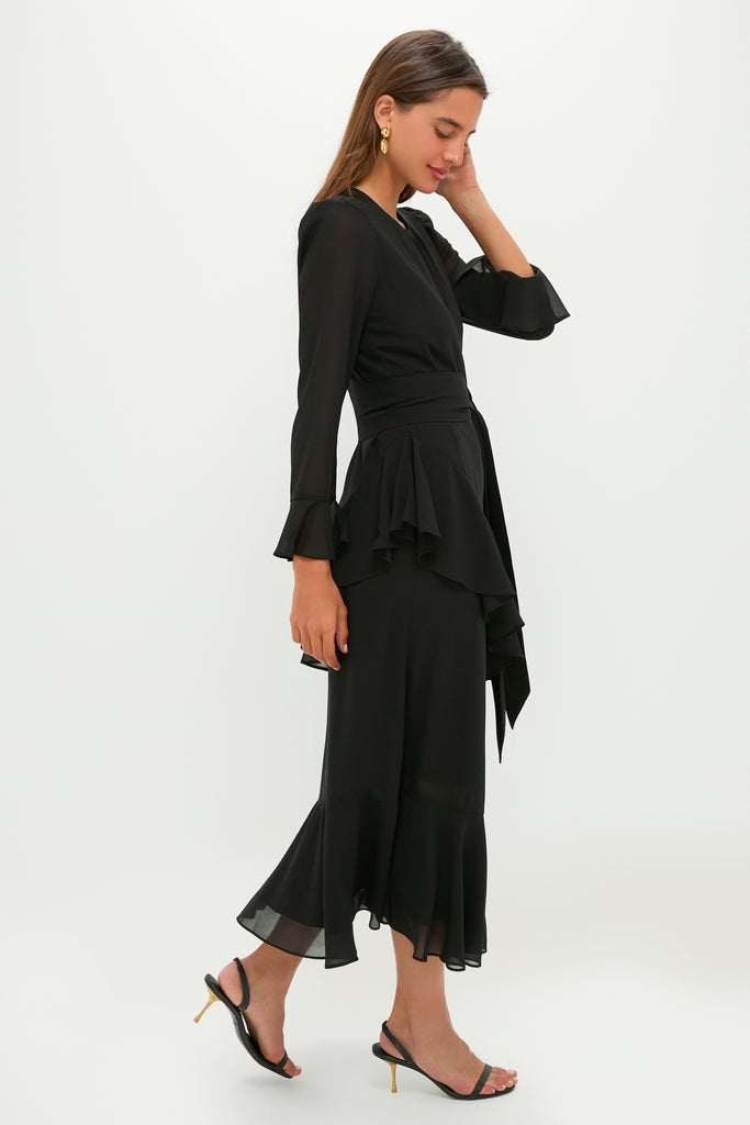 Black Chiffon Sasha Dress
