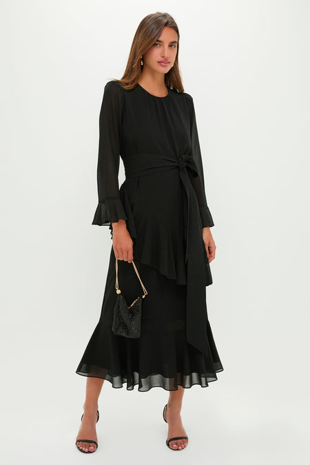 Black Chiffon Sasha Dress