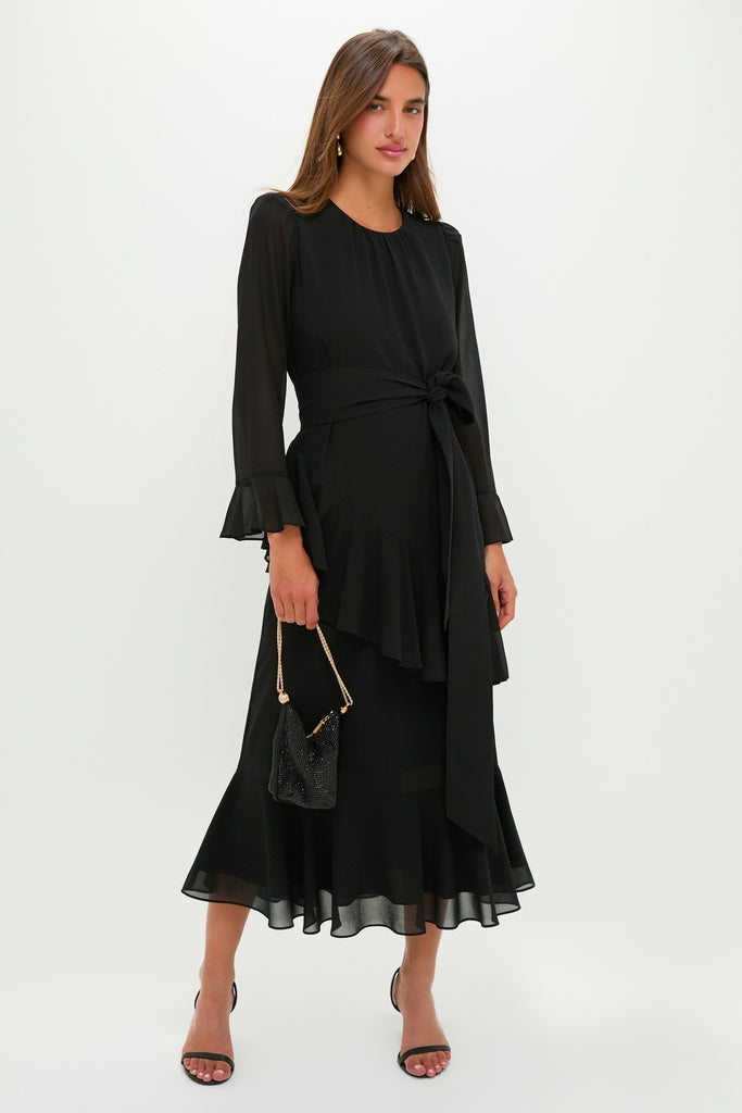 Black Chiffon Sasha Dress