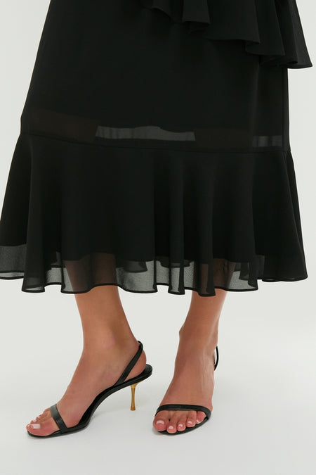 Black Chiffon Sasha Dress