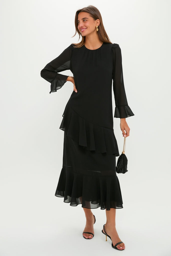 Black Chiffon Sasha Dress