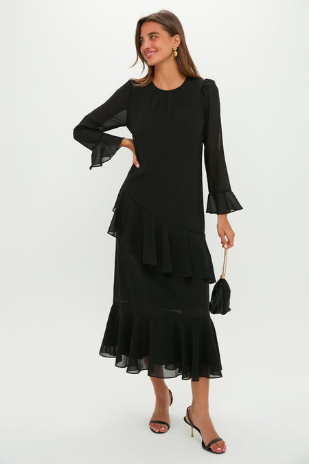 Black Chiffon Sasha Dress