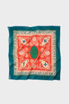 HB x Tuckernuck Texas Strong Scarf, a classic, high-end bandana with stylized turtle motifs and geometric patterns, effortlessly blending fun and elegance.