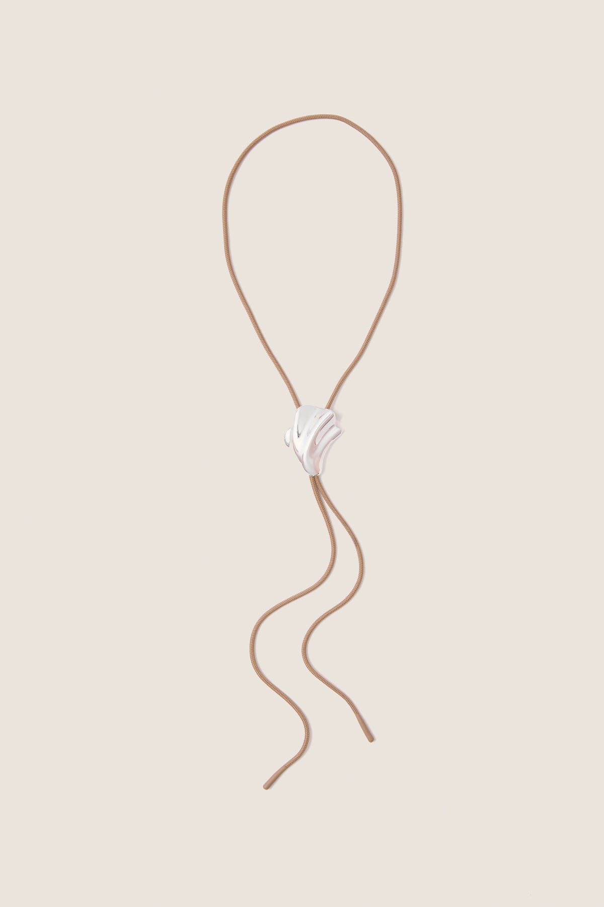 High Polish Silver Lydia Bolo Tie Necklace