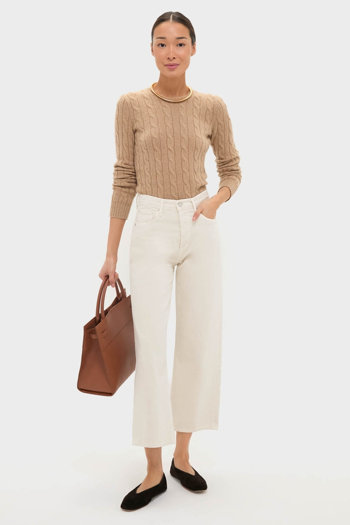 Woman models the classic Hazelwood Large Veronica Beard Dash Bag, showcasing its structured design and effortless versatility, ideal for a high-end, fun, and confident style.