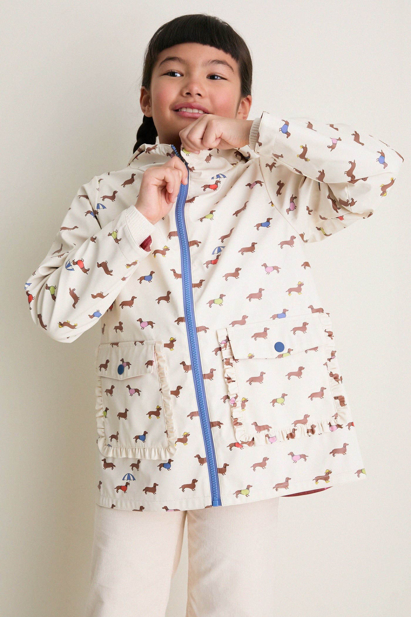 Rainy Day Dachshunds Rafa Reversible Raincoat