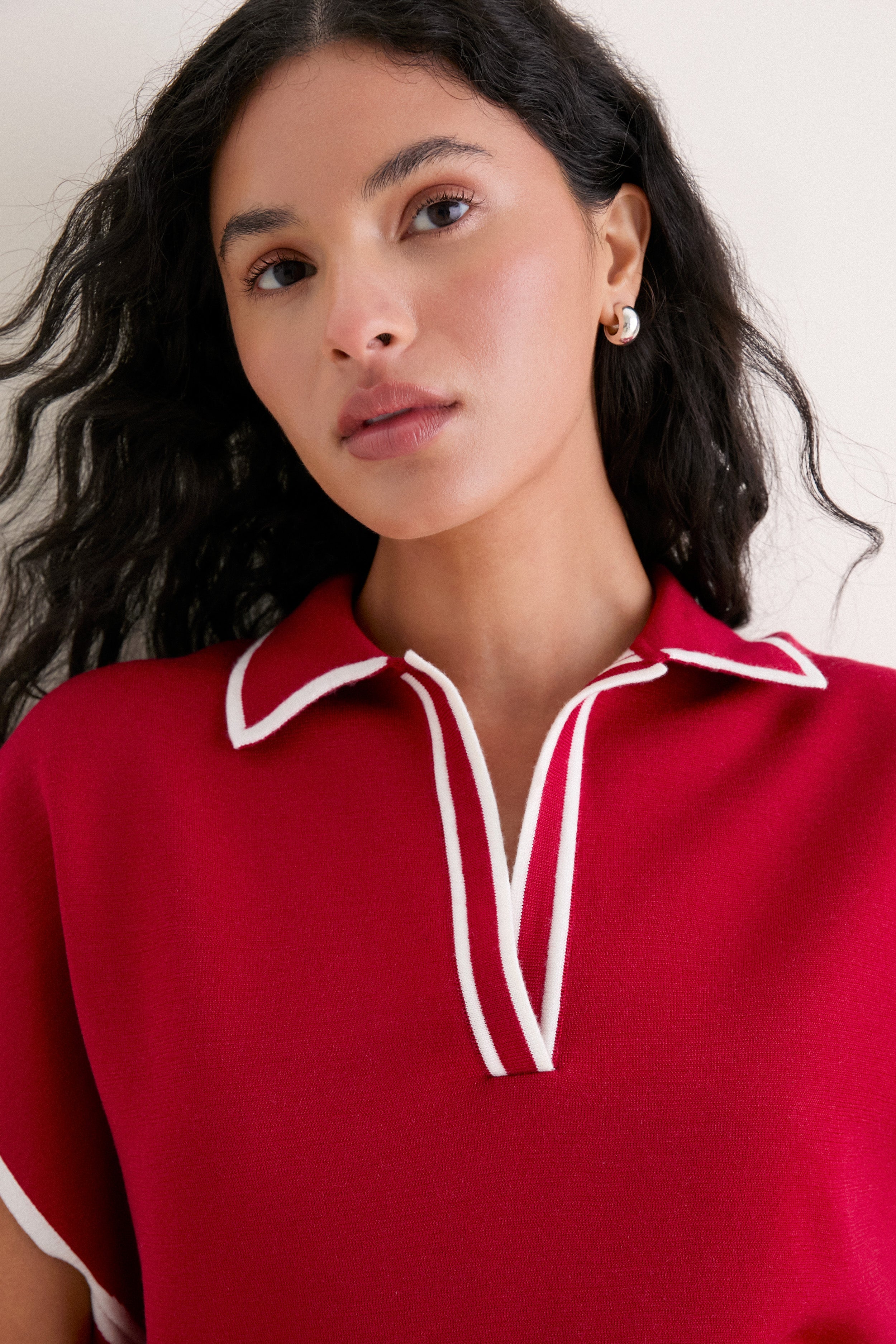 Garnet Eclat Polo Sweater